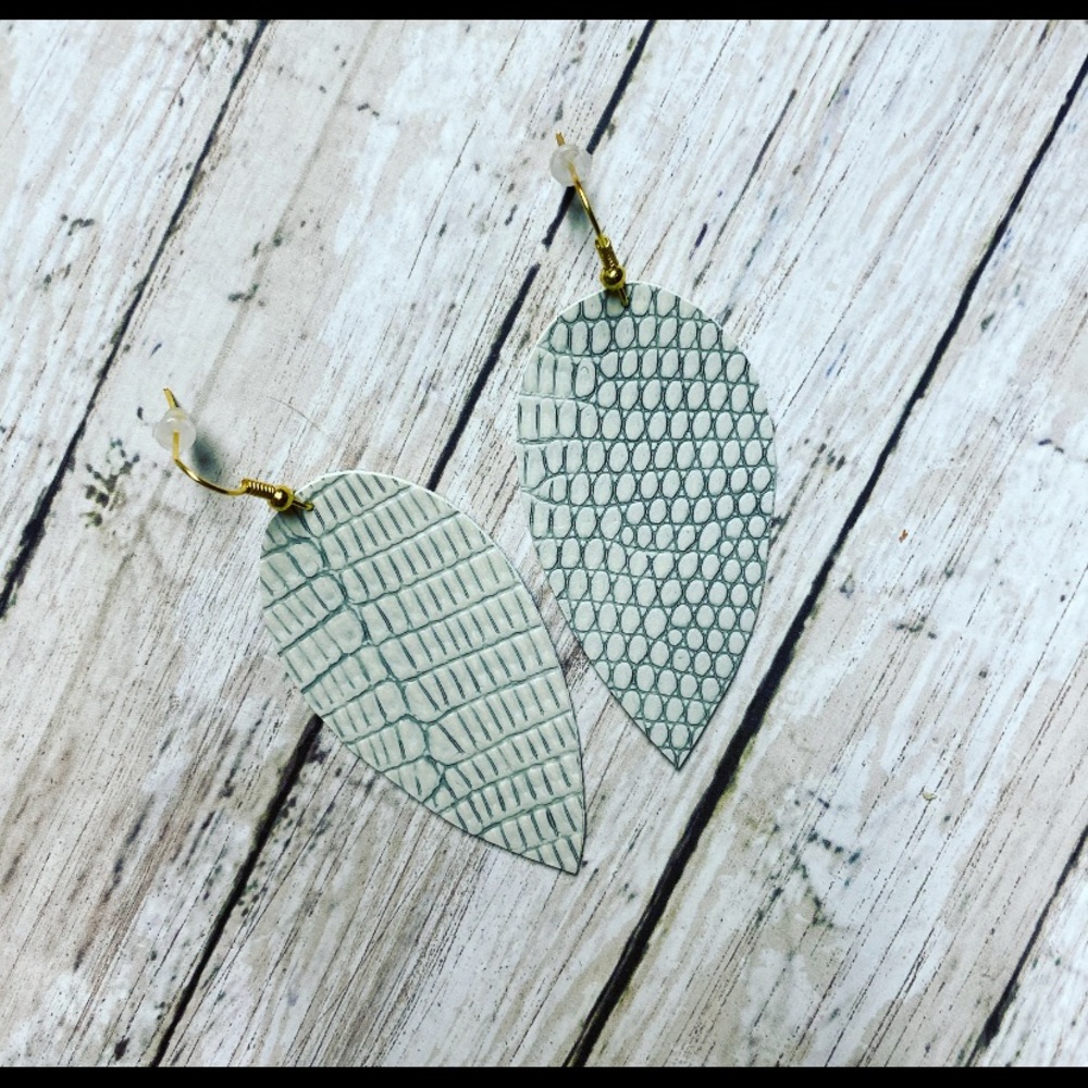 4/$15 Faux Leather Earrings